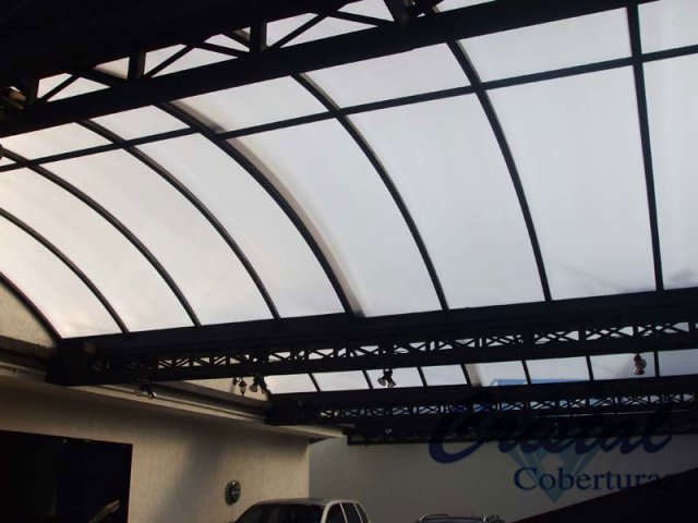 Cobertura Policarbonato Alveolar Fosco - Garagem 1